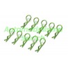Clips de carrocería verdes (10unid.) Absima