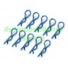 Clips de carrocería azules (10unid.) Absima