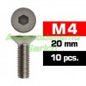 Tornillos avellanados 4x20mm (10u)