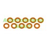 Arandela de alum. cilíndrica 3x6x0.5mm NARANJA UR (10u)