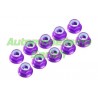 Tuerca autoblocante falged M3 PURPURA UR (10u)